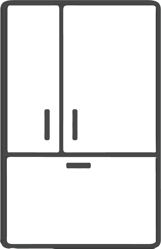 Inside fridge
